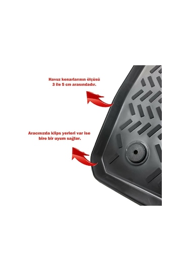 Leader Volkswagen Golf 7 3D Havuzlu Paspas 2012-2020