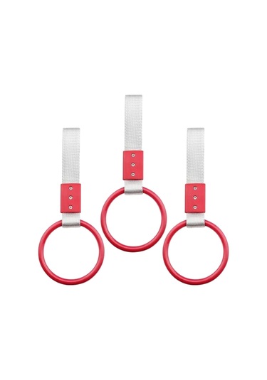 Araç İçi Tutamaç Yuvarlak El Tutamağı Askılık Fonksiyonel Tofaş Dolmuş Otobüs Ofis Ev Kırmızı 3 Adet