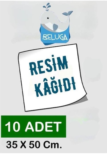 Beluga Kaliteli Resim Kağıdı Resim Kartonu 35 X 50 Cm - 120gr. 10'lu Paket