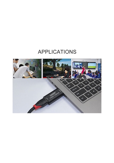 Ruicoo Dm-hf200 Usb 2.0 Ses Ve Görüntü Yakalama Kartı - 4k Destekli, Obs Ve Canlı Yayın Uyumlu