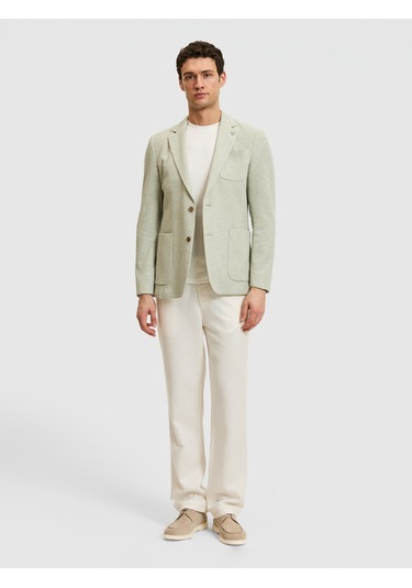 Cacharel Mint Slim Fit Mikro Desen Mono Yaka Ceket Mınt