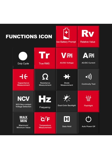 Springsun Km-dm01c Akıllı Multimetre: Otomatik Aralık, 6000 Sayım, Ncv, Taşınabilir, Arka Işık & Ac/dc Ölçüm