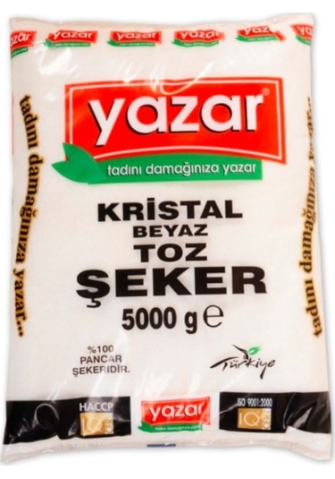 Yazar Kristal Toz Şeker 2 x 5 KG
