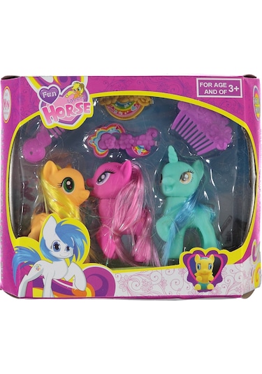 Can Oyuncak Kutulu 3'lü Pony Seti Renkli G5988a18723n1