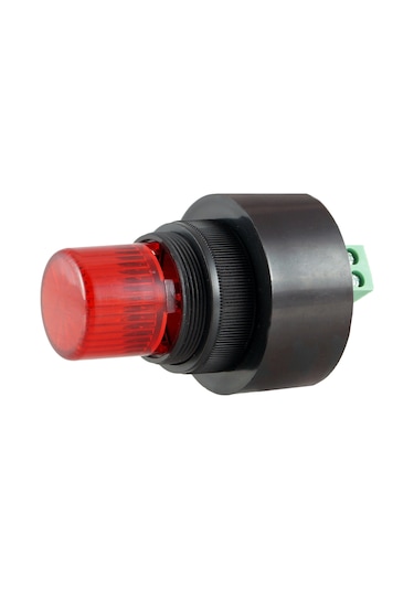 Mesan Ø28 Pano Montaj Led Buzzer Kesik Ses Klemens Kırmızı 24Vac/Dc Ms 1205.24Vac-Dc