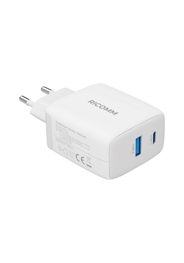 Ricomm 65W GaN USB-C + USB-A Hızlı Şarj Cihazı + 2 MT 100W Type-C Kablo