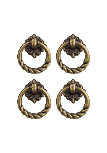 Aksmebel Mutfak İçin 4 Parça Altın Düğmeli Mobilya Kolları 287280013 Altın Rengi