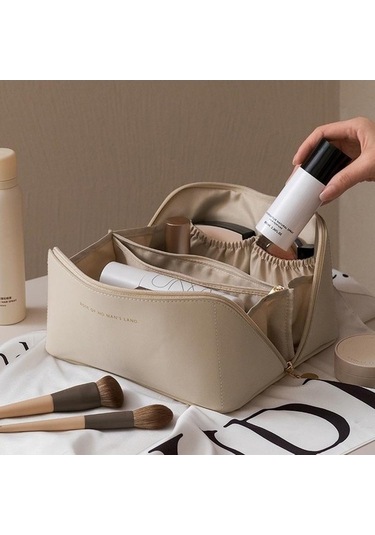 Kozmetik Çantası Seyahat Kozmetik Çantası - Beyaz