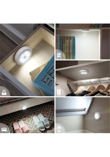 Metabagua 3 Adet Led Işık Bedsides Hareket Sensörü Gece Işık Duvar Banyo Koridor Beyaz Beyaz Işık Için Qrvr0y Beyaz