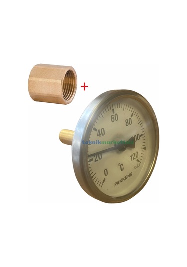 Pakkens Çap 63 Mm 120 Derecec 5 Cm Termometre + Bağlantı Manşonuyla