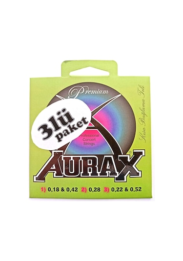 Aurax 3arx18 Üçlü Paket Kısa Sap Bağlama Teli 018 Profesyonel