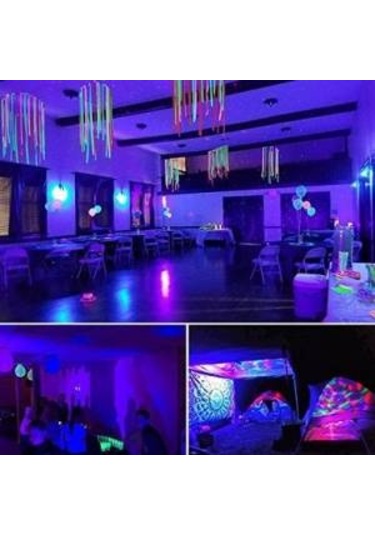 50w Uv Led Ultraviyole Projektör 395nm Mor Işık 10m Fişli Kablo