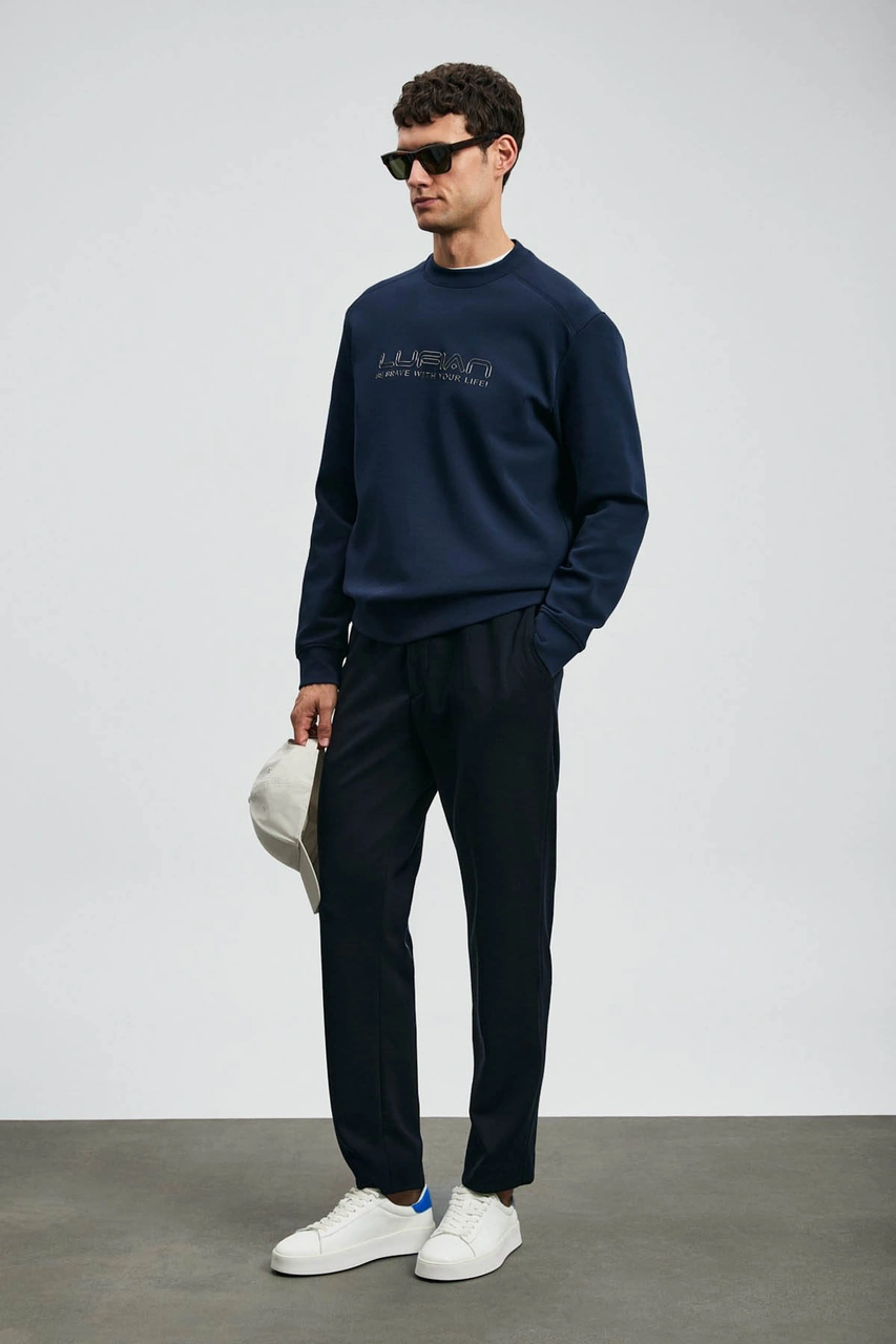 Lufian Lacivert Erkek Sweatshirt 112030171 Lacivert