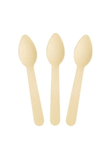 Ecovilka Tek Kullanımlık Ahşap Kaşıklar 11 Cm 100 Adet 43488225 100 adet