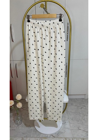 Waffle Kumaş Pijama Takımı Beyaz