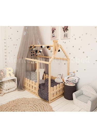 Montessori Yatak Çitli Model 90 x 190