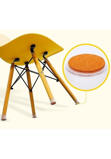 24 Adet Keçeli Silikon Sandalye Bacak Koruyucuları Sert Ahşap Zeminler İçin Elastik Bacak Kılıfı Diğer