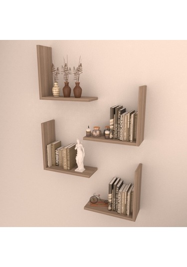 Rafkestir Aras Duvar Raf Seti 4 Lü Cordoba ( Mat )