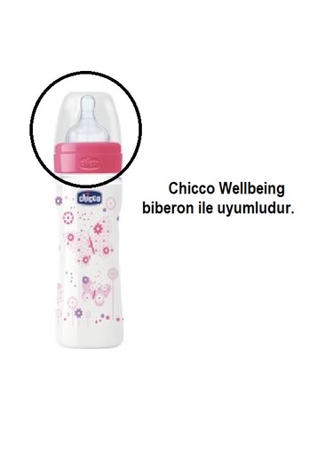 Chicco Wellbeing Fizyolojik Biberon Emziği 4 Ay+ Hızlı Akış Silik