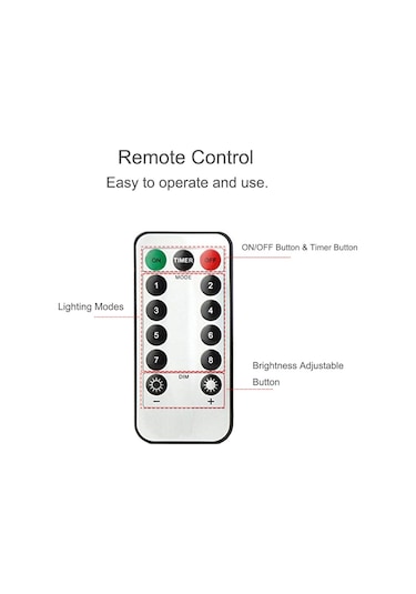Yaozixa Usb Kumandalı 8 Modlu Led Işık Zinciri, Bakır Tel, 10m Islak Beyaz, Noel Halloween Düğün Dekorasyon Işığı Pil Dahil Değil Çok Renkli