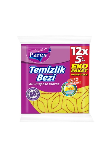 Temizlik Bezi 5'li Paket 34 X 35 Cm 12'li Paket Diğer