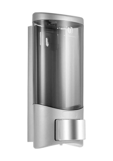 Ulzyvf Duvar Tipi Manuel Sabunluk - 500ml Şampuan & Sıvı Sabun Dispanseri Abs+pc Cam Gümüş Gümüş