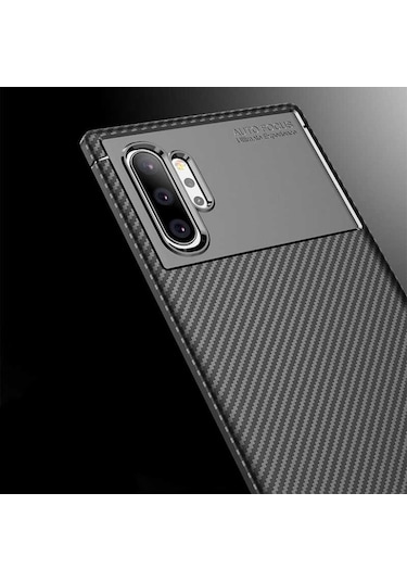 Samsung Galaxy Uyumlu Note 10 Plus Karbon Görünüm Negro Silikon Kilif 545333738