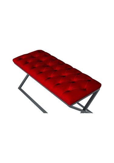 Varcera Bordo Chester Model Kapitoneli Puf&bench&koltuk&oturma Bankı&teddy Puff&yatak Odası Takımı Önü&ucu