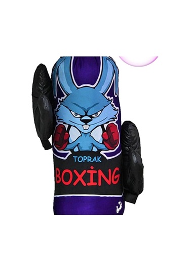 Çocuk Boks Torbası Eldiven Hediyeli Çocuklara Eğlenceli Evde Boks Unisex Kız-erkek Lacivert