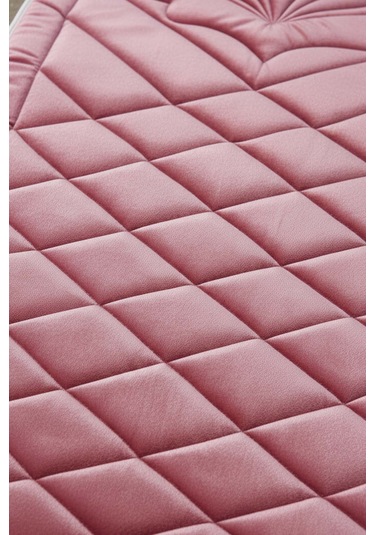 Koyu Pembe Kapitone Dolgulu Lüks Seccade 65x115 Cm