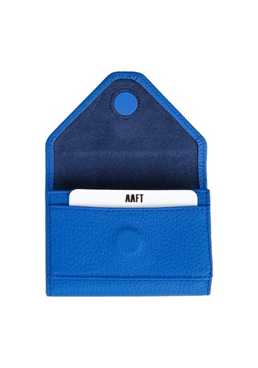 Mft Leather Hakiki Deri Kadın Akordiyon Cüzdan Mia 2190 Flother Mat Saks Mavi