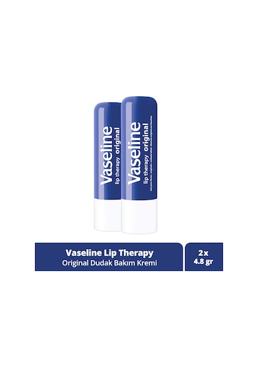 Vaseline Lip Therapy Dudak Bakım Kremi Original 4.8 Gr X2
