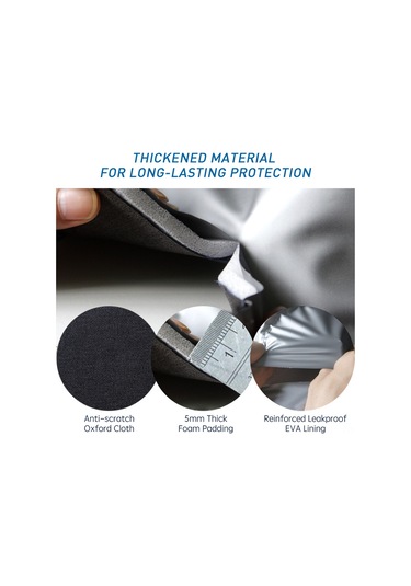 Skycity Siyah İki Bölmeli Isıtıcı Soğutucu Çanta - Yemek Çantası, Piknik Ve Dış Etkinlikler İçin Su Geçirmez Eva Materyal Siyah