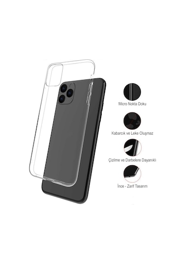 iPhone Uyumlu 6S 1mm Silikon Şeffaf Kapak