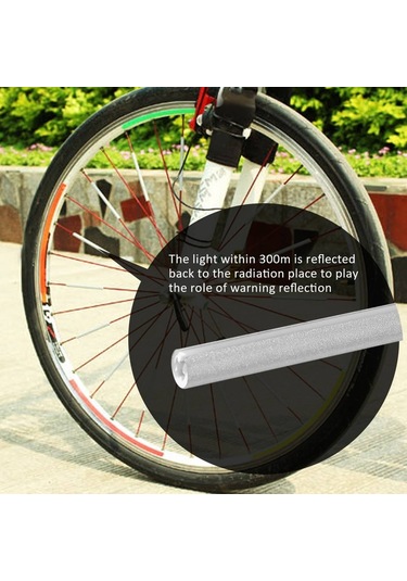 Dinosaurs Bisiklet Reflektörler, 60 Adet Bisiklet Dağ Bisikleti Tekerlek Konuştu Montaj Klip Tüp Uyarı Işık Şeridi Bisiklet Yansıtıcı, Gümüş Altın