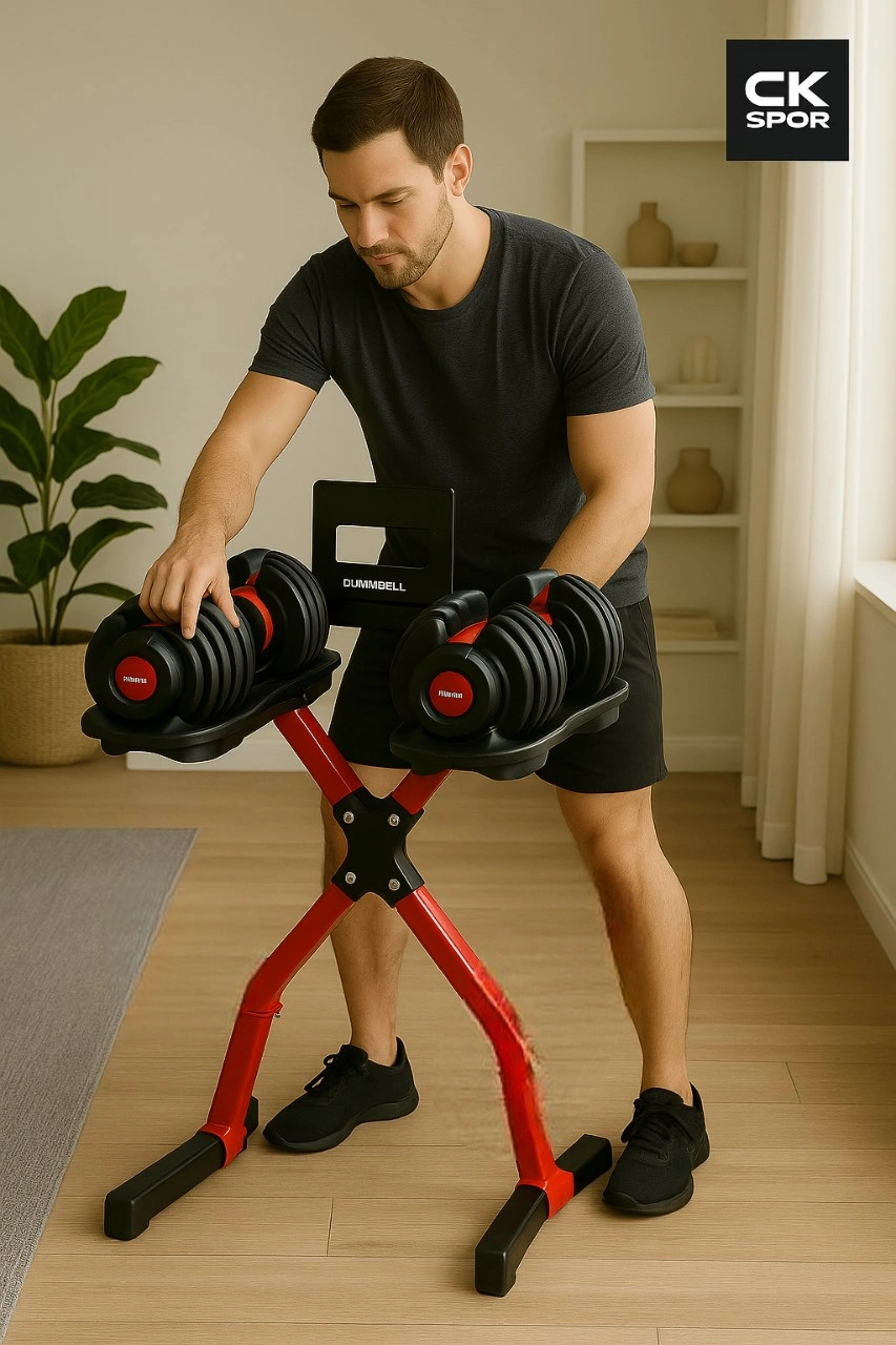 Ayarlanabilir Dambıl Standı Dayanıklı Ve Ergonomik Tasarım Ev & Spor Salonu Kullanımıtablet Standlı