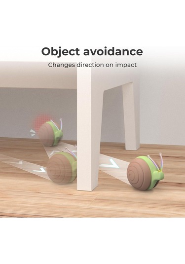 Cheerble Akıllı Kedi Oyuncağı - Şarjlı Salyangoz, Kahverengi, 7x5x5.8 Cm