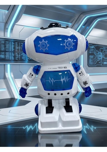 Işıklı Müzikli Sesli Dans Eden Hareket Eden Akıllı 26,5cm İnteraktif Eğitici Oyuncak Robot