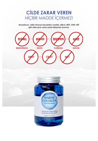 Deniz Kolajenli Ampul Hassas Ciltler İçin Yenileyici, Nemlendirici & Canlandırıcı 250ml