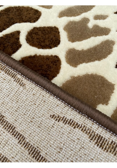 Saray Vizyon 11121 R 80x100 Kahve Krem Leoparlı Kesme Halı