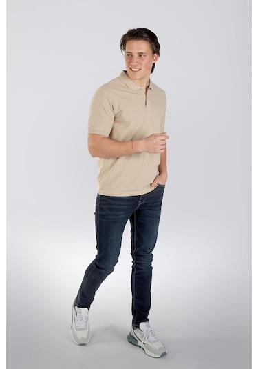 Lee Cooper Twıns 1 Erkek Pike Polo Yaka T-Shırt K. Bej-17954-K. Bej