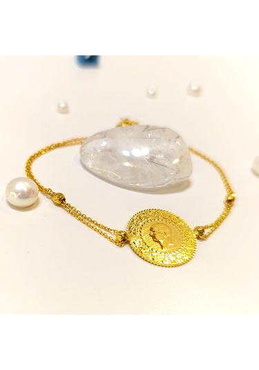 Çeyrekli Altınlı Zincirli Bileklik Altın Hd Videolu