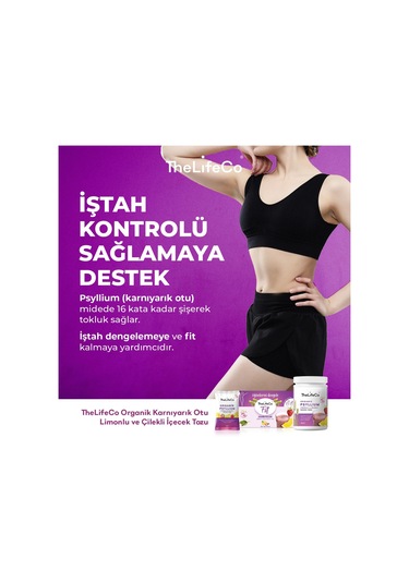 Thelifeco Organik Karnıyarık Otu Limonlu ve Çilekli İçecek Tozu 7 x 6 G