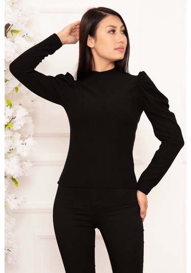 Prenses Kol Bluz Siyah W3125 Siyah