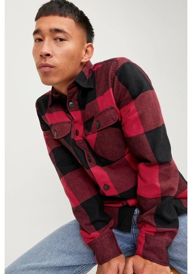 Erkek Jack & Jones Rahat Kalıplı Ceket - Kırmızı Kırmızı
