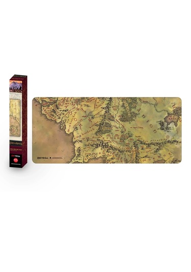 Exvega Lord Of The Rings Middle Earth Map Mousepad Xxl 90x40 Exve