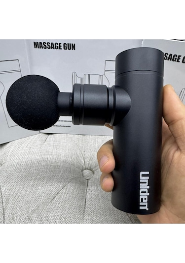 Uniden Mini Masaj Tabancası Çelik Aluminyum Kasa Darbeli Titreşim Siyah