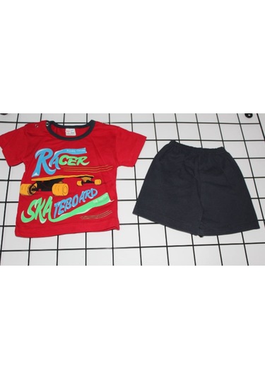 Beyzababykids Kaykay Baskılı Erkek Bebek Şortlu Ikili Takım