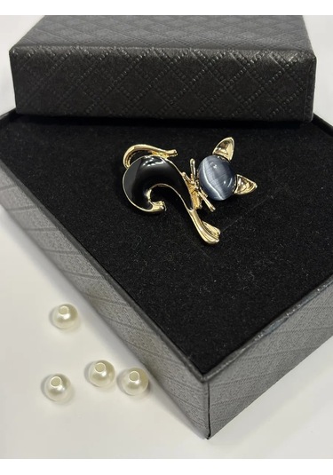 Ollıshop Broş Kedi 259551549 Siyah