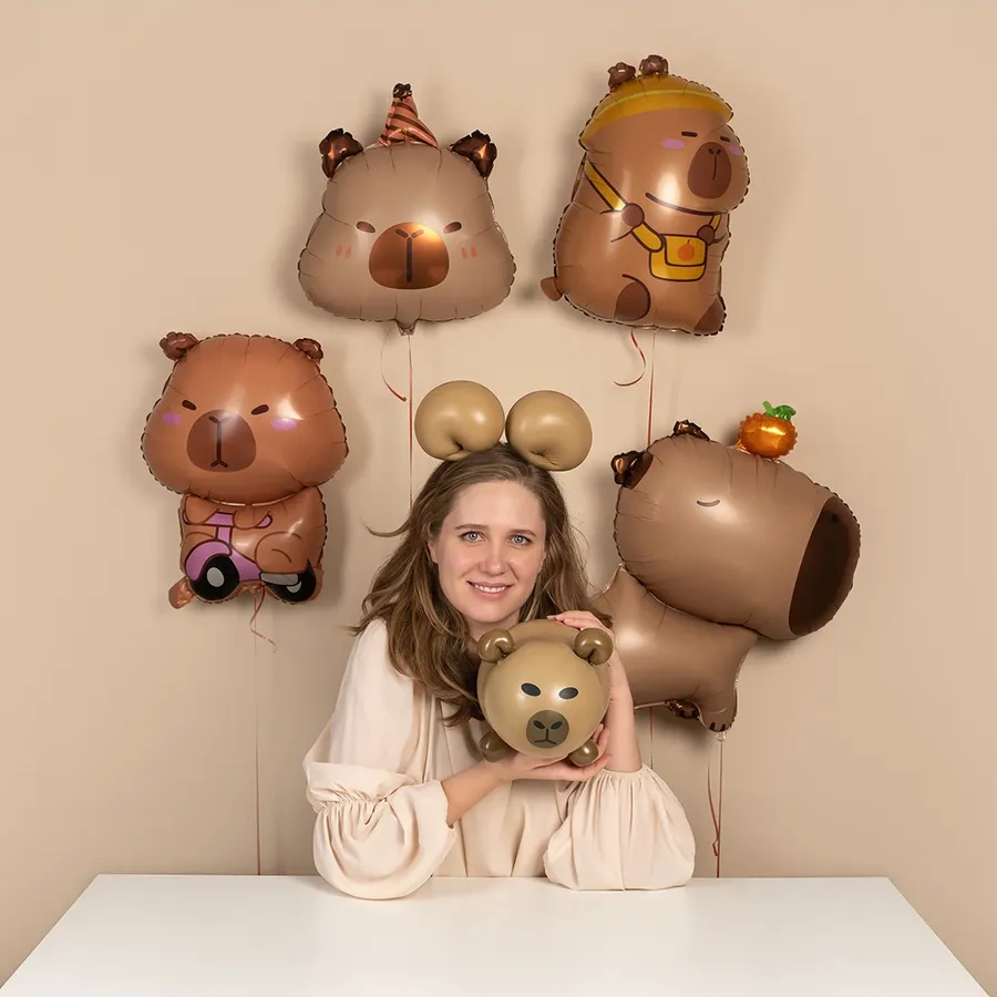 Eventbox Kapibara Hava Balonları Seti 4'lü 332773908 Bej